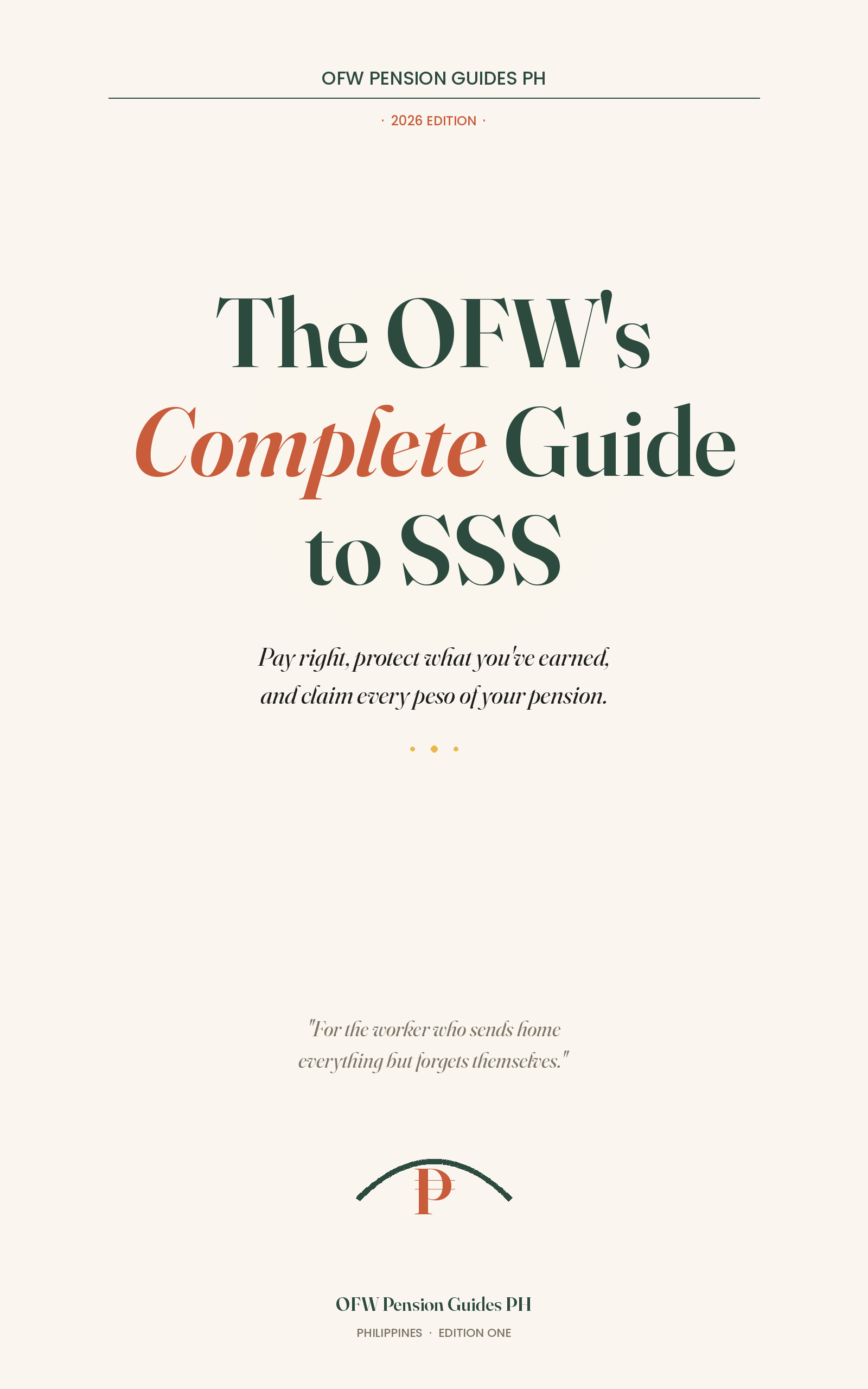 The OFW's Complete Guide to SSS — 2026 Edition book cover