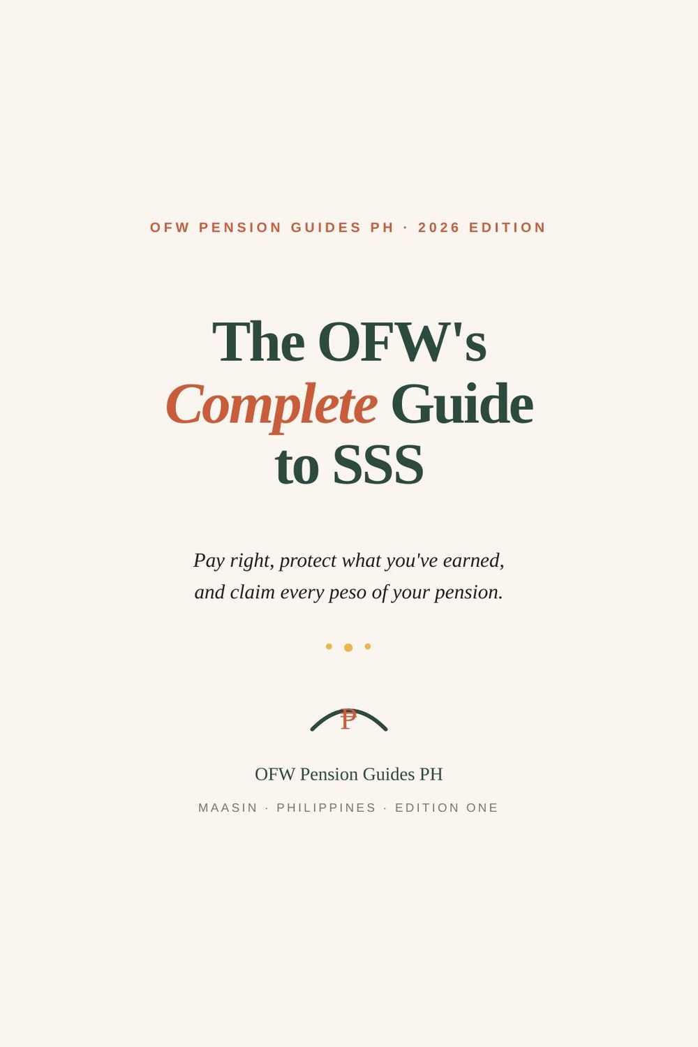 Actual cover page from The OFW's Complete Guide to SSS